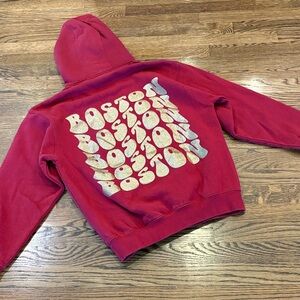 BROdenim  Red 'Boston' Graphic Hooded sweatshirt, s